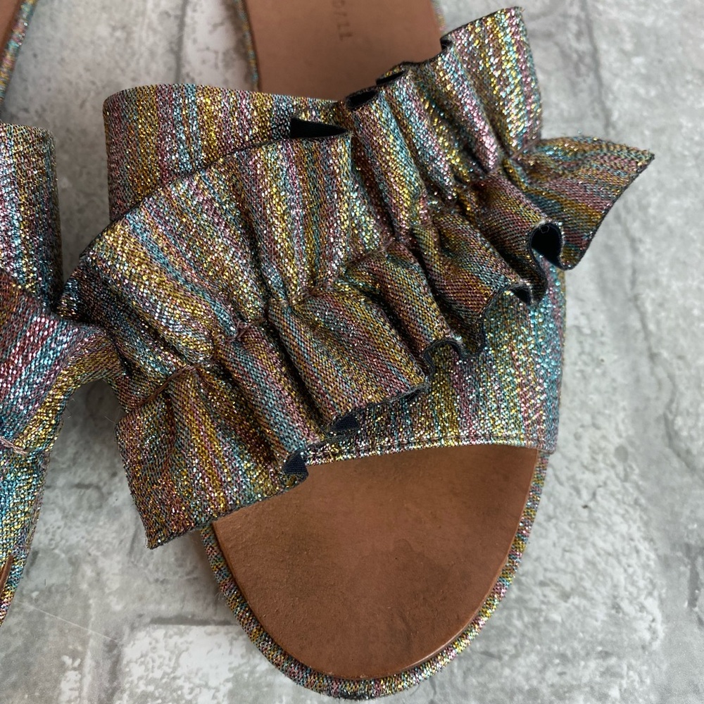Loeffler Randall Glitter Flat Sandal Slides - Picture 6 of 13